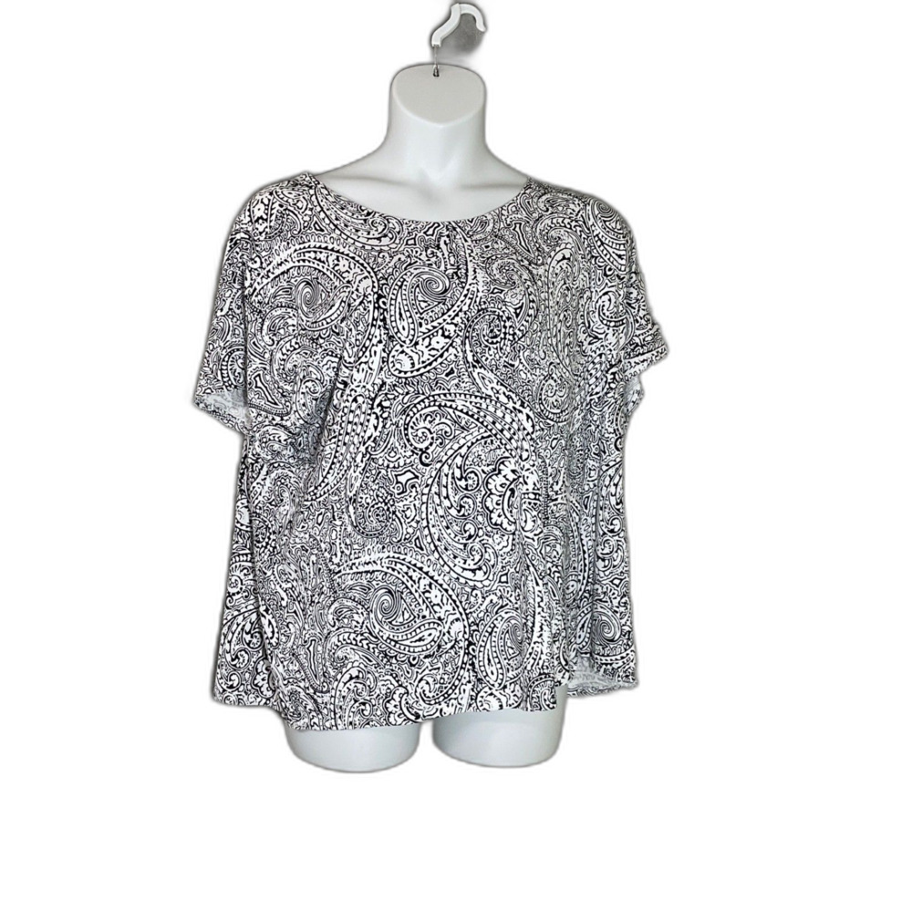 J Jill Luxe Supima Tee Women’s 3X Relaxed Fit Shirt Top modal Tencel